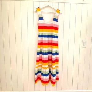 JCrew rainbow midi dress